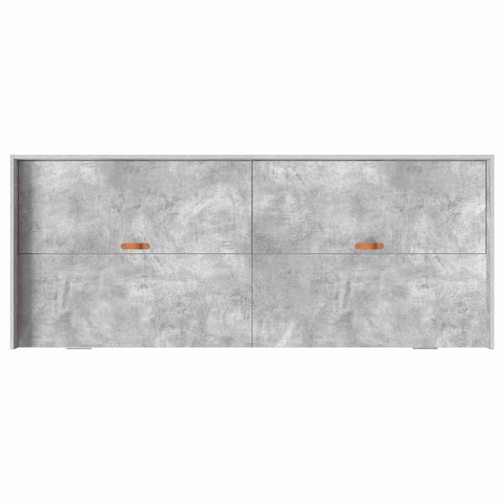 Bed Frame with Drawer Concrete Grey 90 x 190 cm Engineered Wood