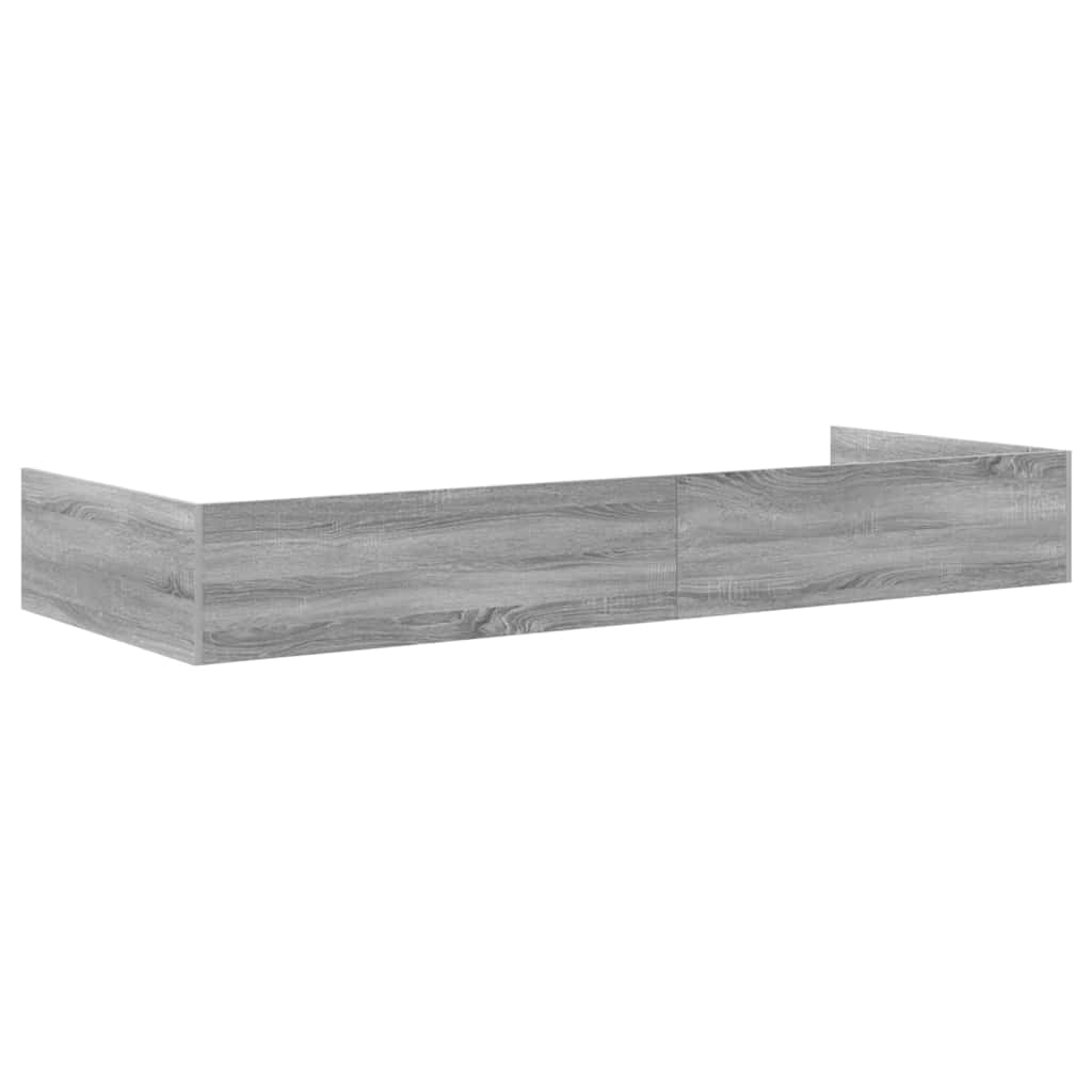 Bed Frame with Drawer Grey Sonoma 90 x 190 cm Engineered Wood