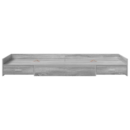 Bed Frame with Drawer Grey Sonoma 90 x 190 cm Engineered Wood