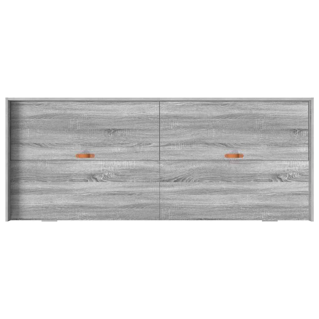 Bed Frame with Drawer Grey Sonoma 90 x 190 cm Engineered Wood