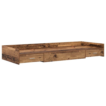 Bed Frame with Headboard Old Wood 90 x 190 cm Engineered Wood
