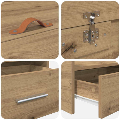 Bed Frame with Drawer Artisan Oak 90 x 190 cm Engineered Wood
