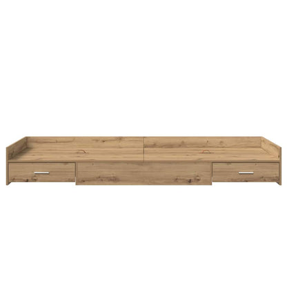 Bed Frame with Drawer Artisan Oak 90 x 190 cm Engineered Wood