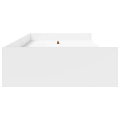 Bed Frame with Drawer White 75 x 190 cm Engineered Wood