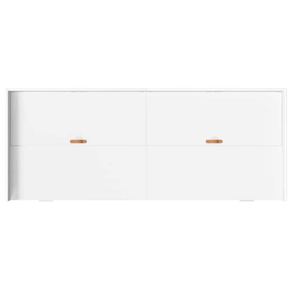 Bed Frame with Drawer White 75 x 190 cm Engineered Wood