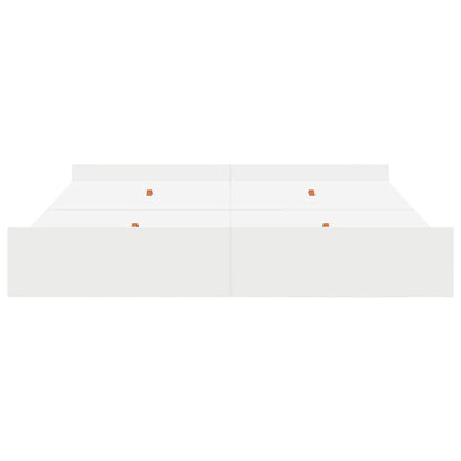 Storage Bed Frame with Door White 200 x 200 cm Engineered Wood