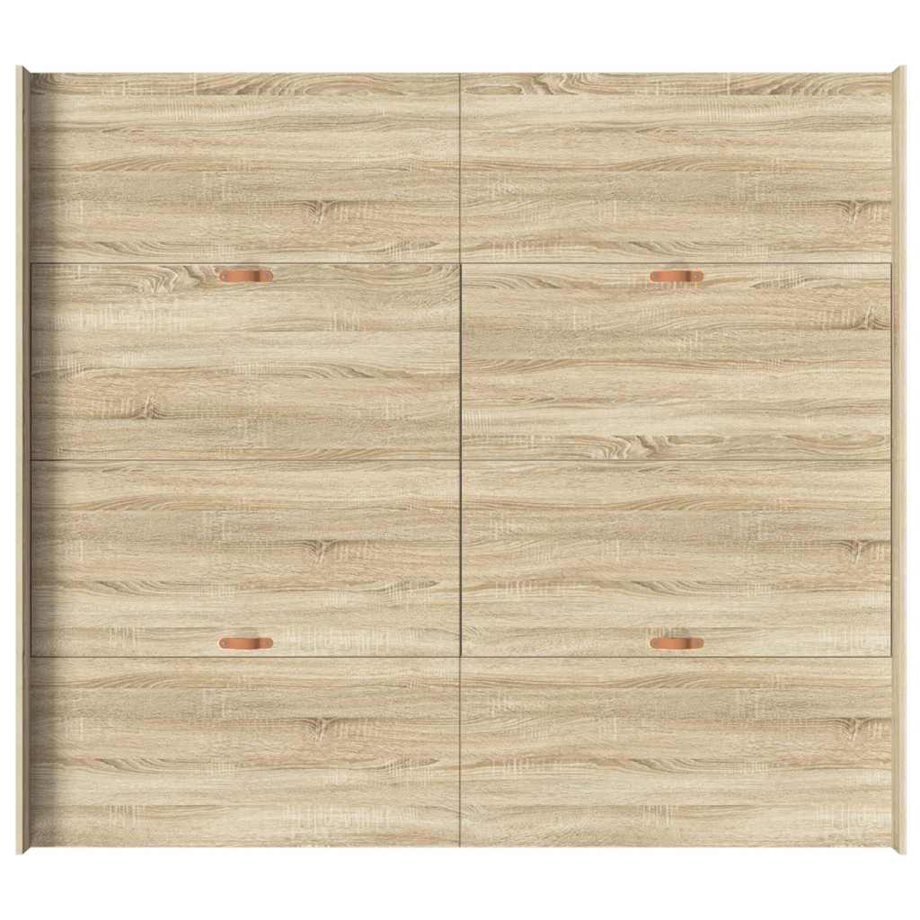 Storage Bed Frame Sonoma Oak 200 x 200 cm Engineered Wood