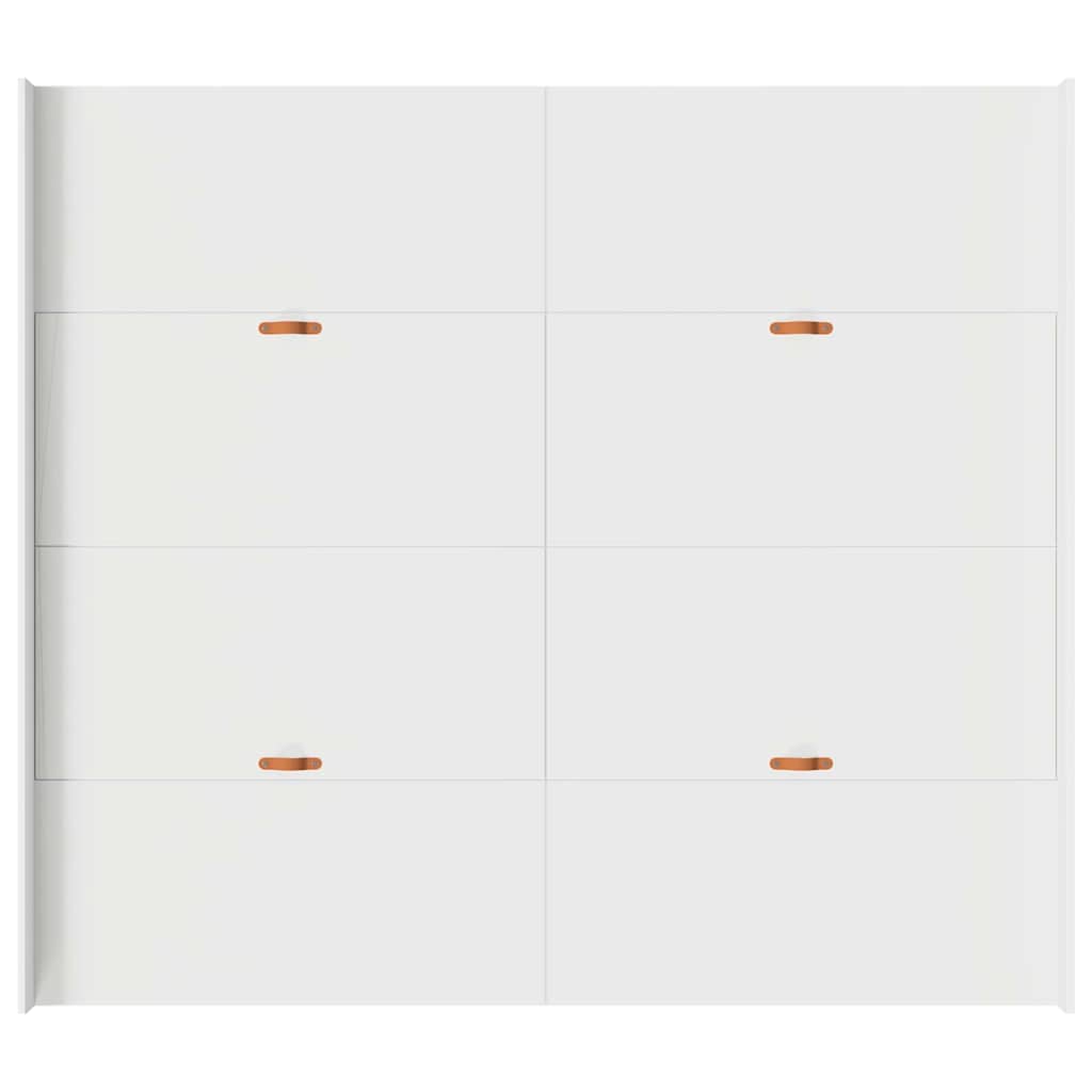 Storage Bed Frame with Door White 180 x 200 cm Engineered Wood