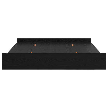 Storage Bed Frame Black Oak 180 x 200 cm Engineered Wood