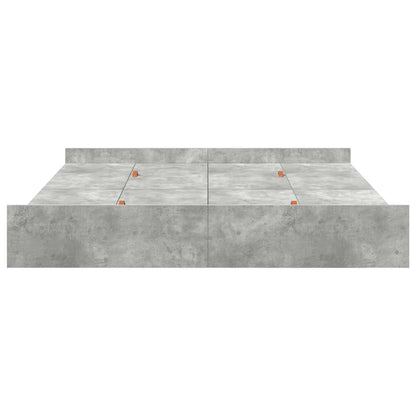 Storage Bed Frame Concrete Grey 180 x 200 cm Engineered Wood
