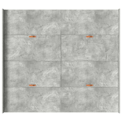 Storage Bed Frame Concrete Grey 180 x 200 cm Engineered Wood