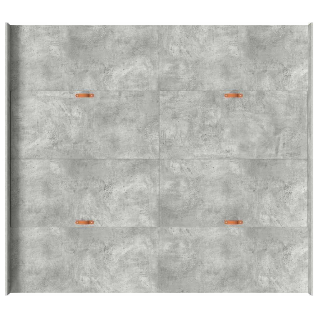 Storage Bed Frame Concrete Grey 180 x 200 cm Engineered Wood