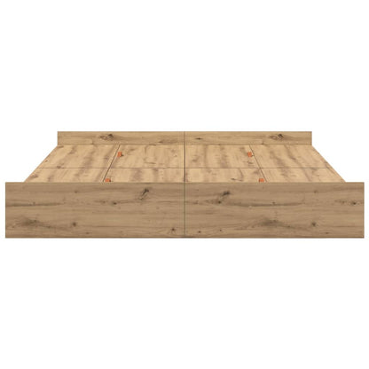 Storage Bed Frame Artisan Oak 180 x 200 cm Engineered Wood