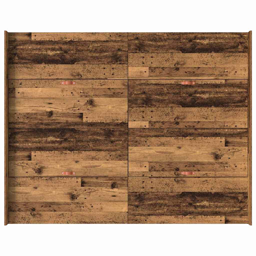 Storage Bed Frame Old Wood 150 x 200 cm Engineered Wood
