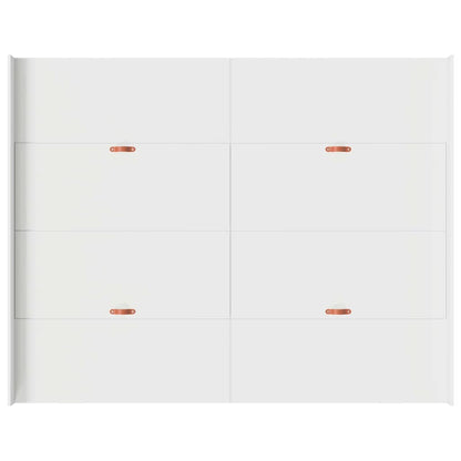 Storage Bed Frame with Door White 140 x 200 cm Engineered Wood