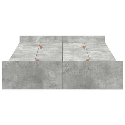 Storage Bed Frame Concrete Grey 120 x 200 cm Engineered Wood