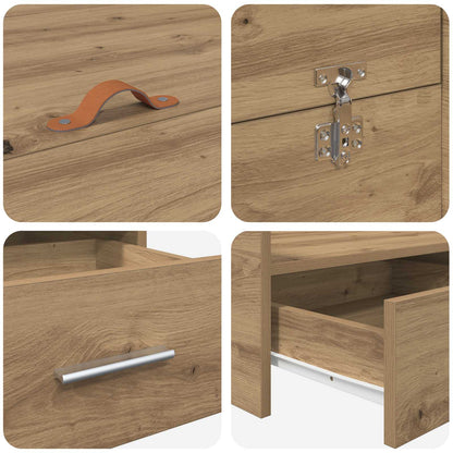 Storage Bed Frame Artisan Oak 120 x 200 cm Engineered Wood