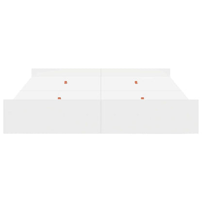 Storage Bed Frame with Door White 140 x 190 cm Engineered Wood