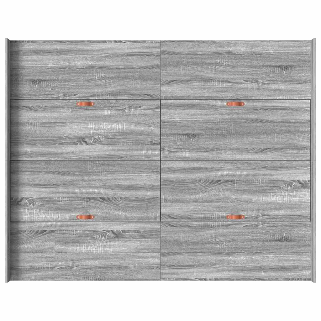 Storage Bed Frame Grey Sonoma 140 x 190 cm Engineered Wood
