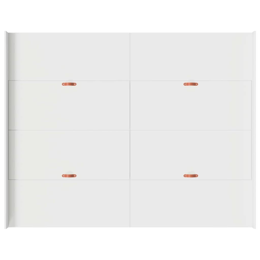 Storage Bed Frame with Door White 135 x 190 cm Engineered Wood