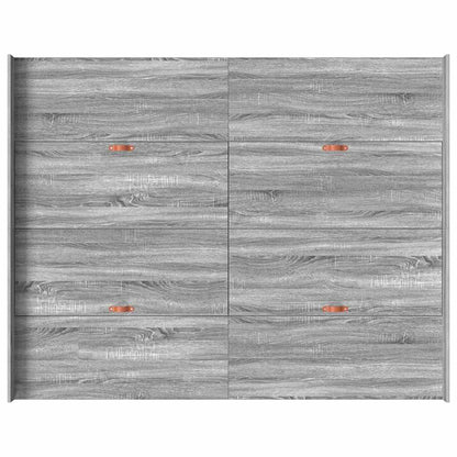 Storage Bed Frame Grey Sonoma 135 x 190 cm Engineered Wood