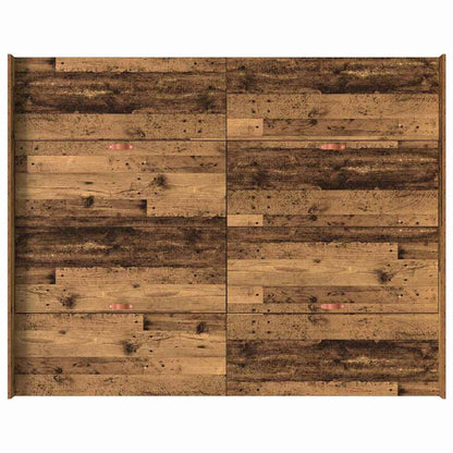 Storage Bed Frame Old Wood 135 x 190 cm Engineered Wood