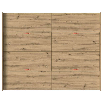 Storage Bed Frame Artisan Oak 135 x 190 cm Engineered Wood