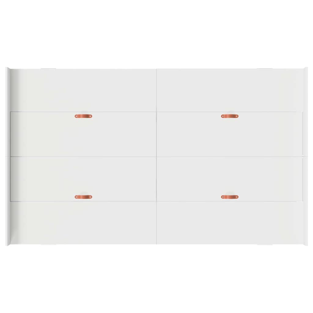 Storage Bed Frame with Door White 120 x 190 cm Engineered Wood
