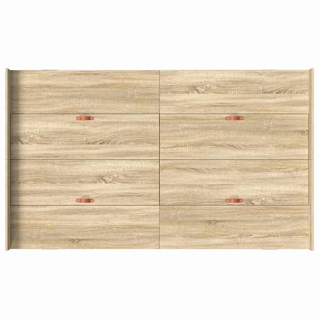Storage Bed Frame Sonoma Oak 120 x 190 cm Engineered Wood