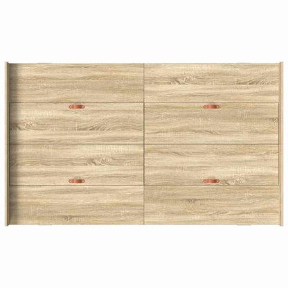 Storage Bed Frame Sonoma Oak 120 x 190 cm Engineered Wood