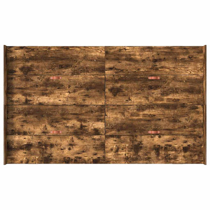 Storage Bed Frame Smoked Oak 120 x 190 cm Engineered Wood