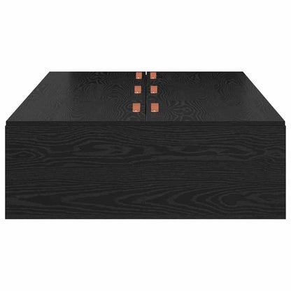 Storage Bed Frame Black Oak 80 x 200 cm Engineered Wood