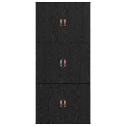 Storage Bed Frame Black Oak 80 x 200 cm Engineered Wood