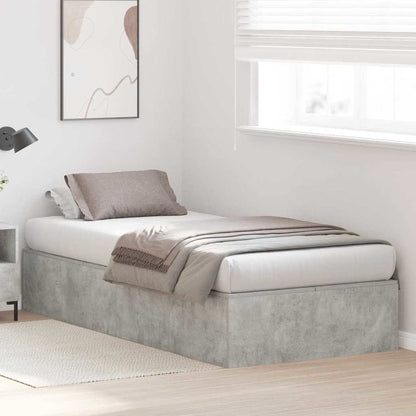 Storage Bed Frame Concrete Grey 80 x 200 cm Engineered Wood