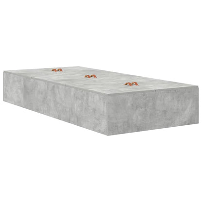 Storage Bed Frame Concrete Grey 80 x 200 cm Engineered Wood