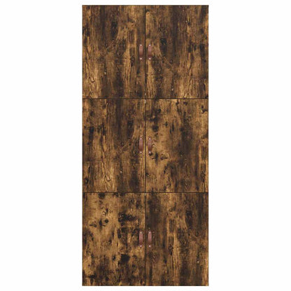 Storage Bed Frame Smoked Oak 90 x 200 cm Engineered Wood