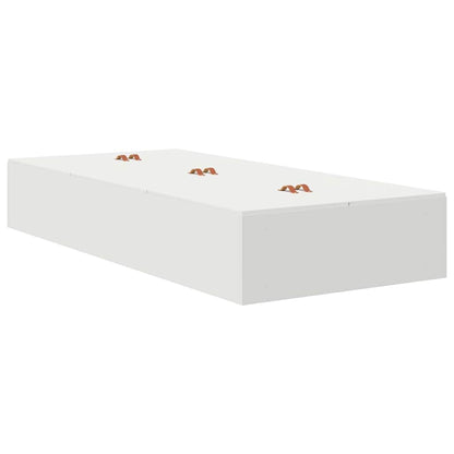 Storage Bed Frame with Door White 100 x 200 cm Engineered Wood