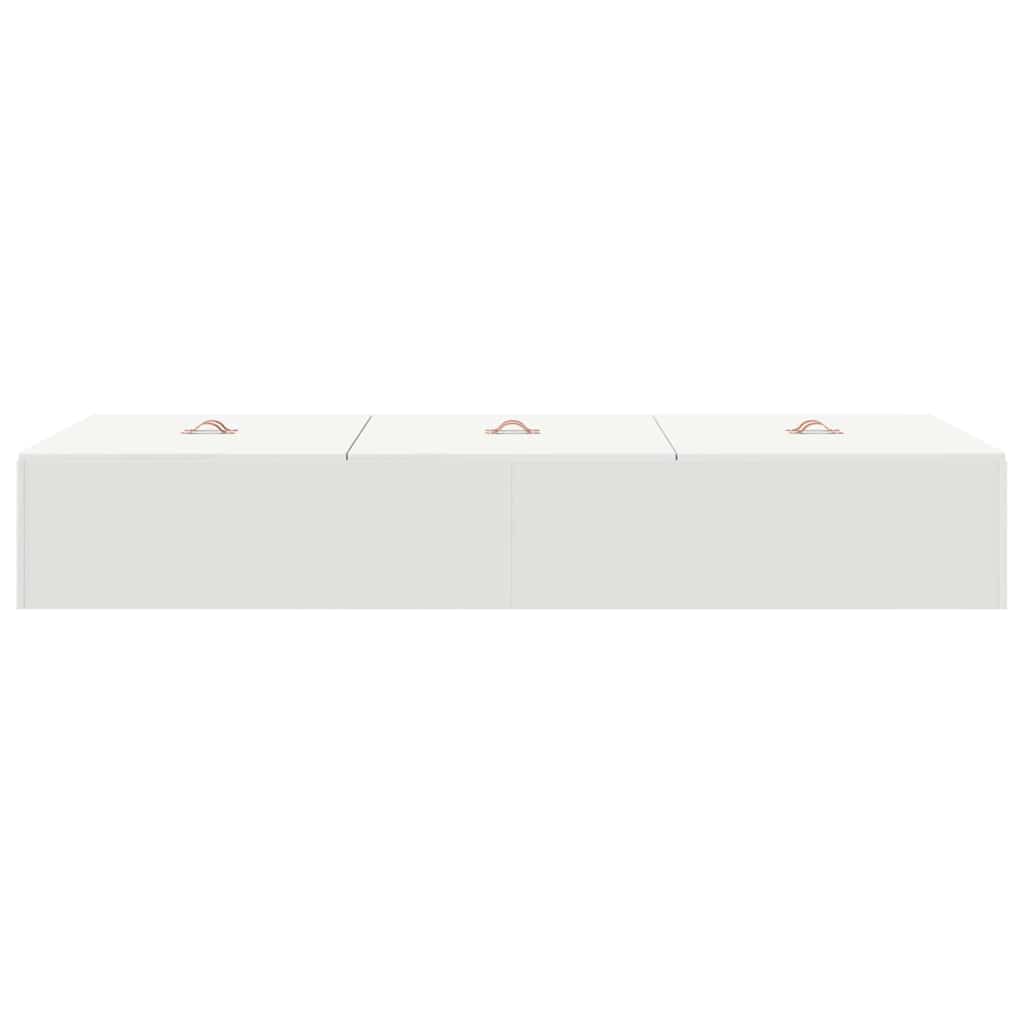 Storage Bed Frame with Door White 100 x 200 cm Engineered Wood
