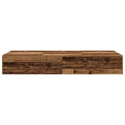 Storage Bed Frame Old Wood 100 x 200 cm Engineered Wood