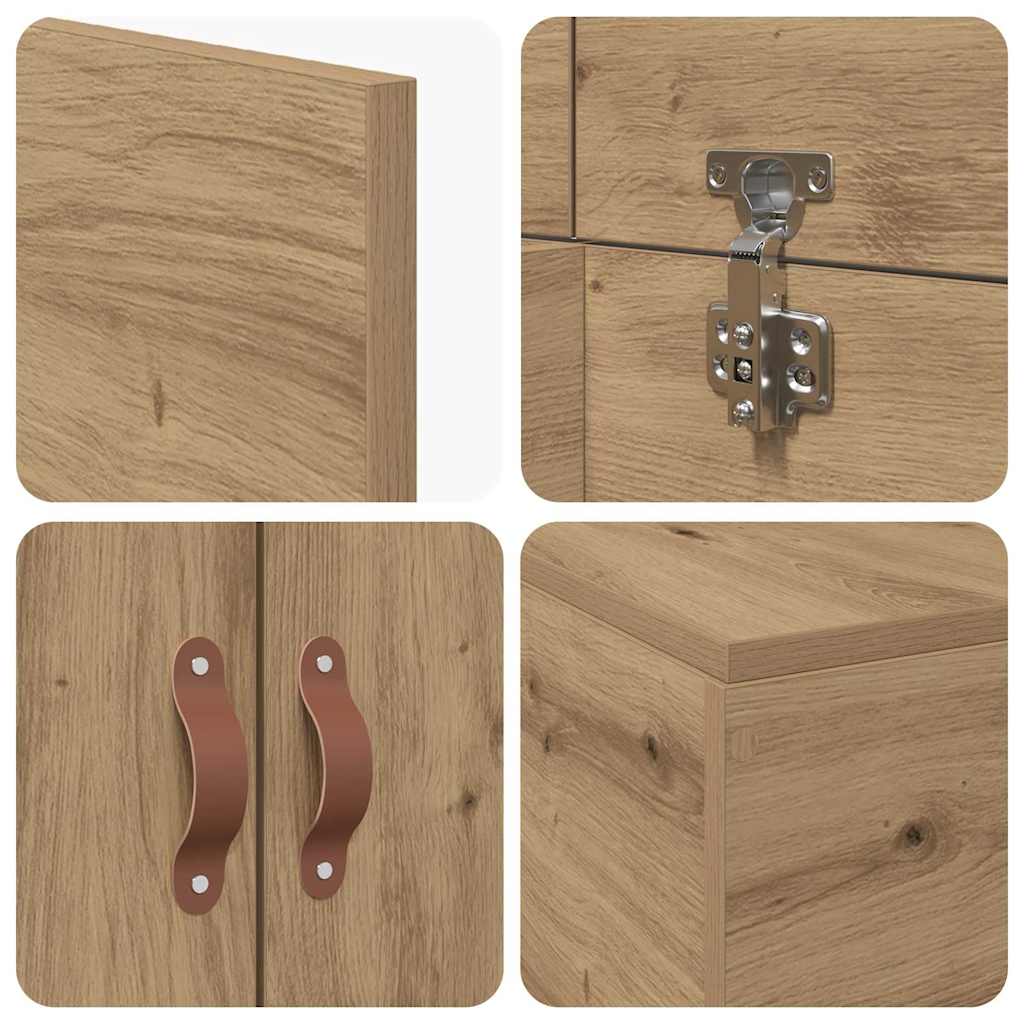 Storage Bed Frame Artisan Oak 100 x 200 cm Engineered Wood