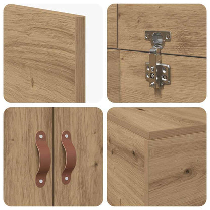 Storage Bed Frame Artisan Oak 100 x 200 cm Engineered Wood