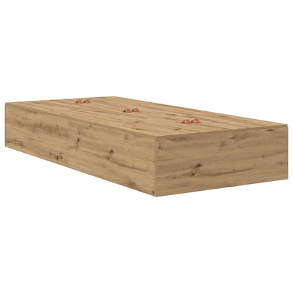 Storage Bed Frame Artisan Oak 100 x 200 cm Engineered Wood