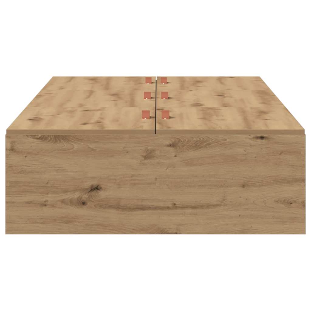 Storage Bed Frame Artisan Oak 100 x 200 cm Engineered Wood