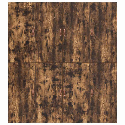 Storage Bed Frame Smoked Oak 200 x 200 cm Engineered Wood