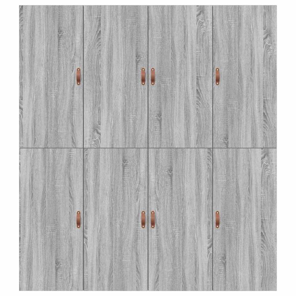 Storage Bed Frame Grey Sonoma 200 x 200 cm Engineered Wood