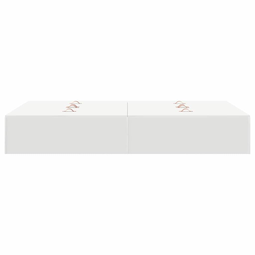 Storage Bed Frame White 120 x 200 cm Engineered Wood