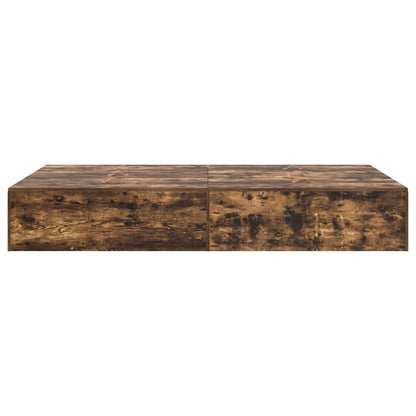 Storage Bed Frame Smoked Oak 120 x 200 cm Engineered Wood