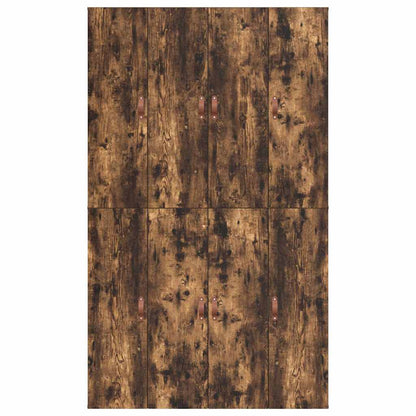 Storage Bed Frame Smoked Oak 120 x 200 cm Engineered Wood