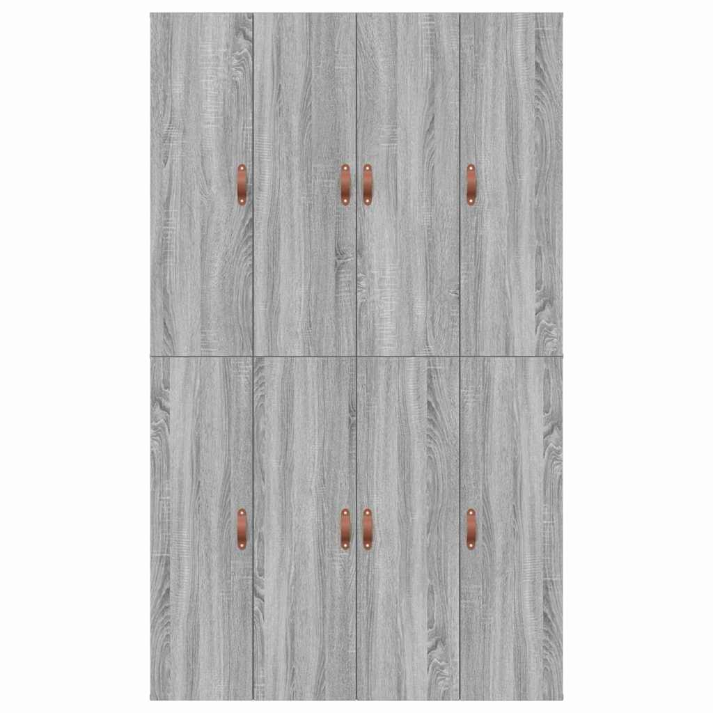 Storage Bed Frame Grey Sonoma 120 x 200 cm Engineered Wood