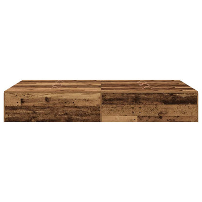 Storage Bed Frame Old Wood 120 x 200 cm Engineered Wood